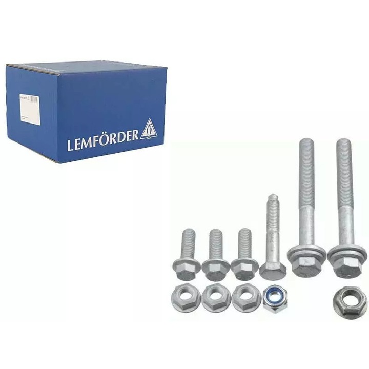 Első felfüggesztés csavarkészlet, LEMFORDER, Fiat 500L 0.9-1.6D 09.12-