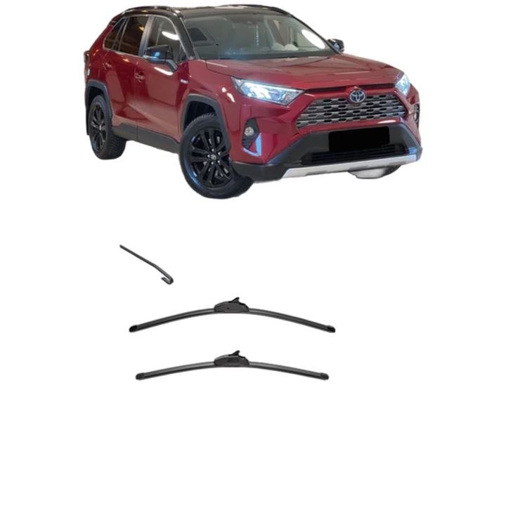 Set stergatoare auto TOYOTA RAV 4 V (_A5_, _H5_) din 2018-2020, pentru parbriz auto, 2 bucati, Valeo Silencio, din cauciuc siliconat rezistent, TOYOTA