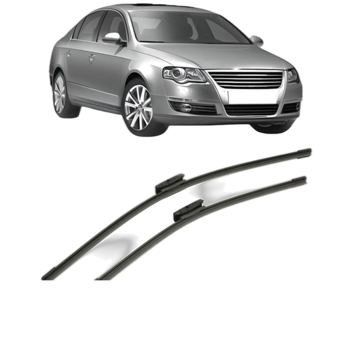 Set stergatoare auto Volkswagen PASSAT B6 (3C2) din 2005-2010, pentru parbriz auto, 2 bucati, Bosch Aerotwin Multi, din cauciuc siliconat rezistent, Volkswagen