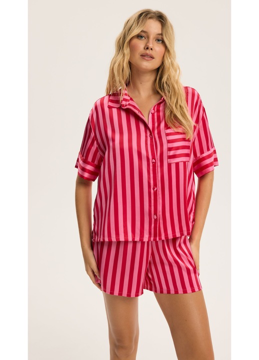 Pijama eleganta dama Roz deschis Cress Esotiq, Dungi