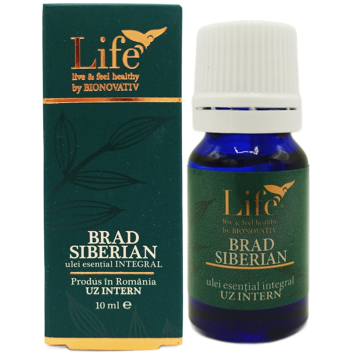 Ulei esential integral de Brad siberian "Abies sibirica", 100% pur, fara solventi, uz intern si extern, 10ml, Life Bio by Bionovativ