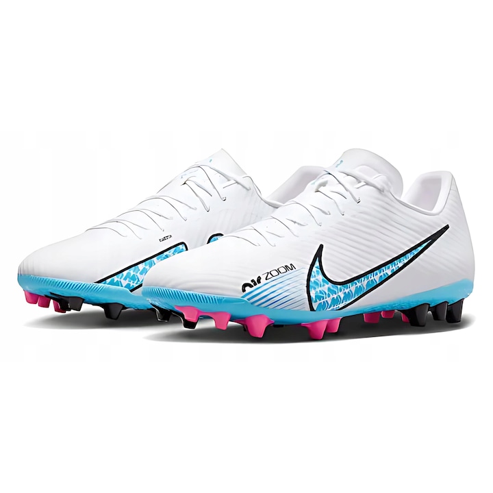 Ghete de fotbal Nike Mercurial Zoom Vapor 15 AG, sintetic/plasa, alb/albastru, 44 EU