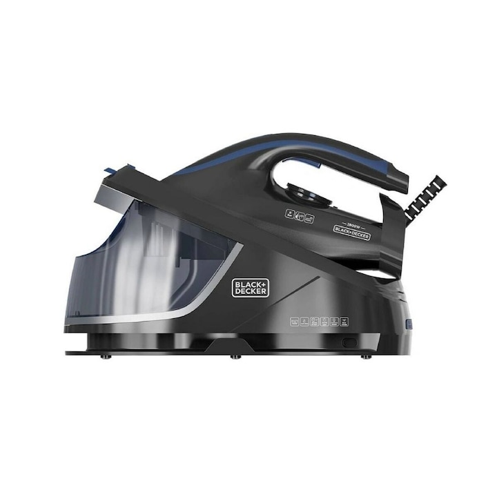 Fier de calcat cu abur Black & Decker, 2800 W, negru, 1,5 L, 130 g/min