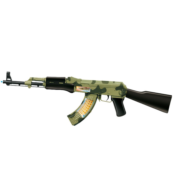 Играчка пушка LEAN Toys, стил Jungle Assault, светлинни ефекти и вибрации, 70x20x4см