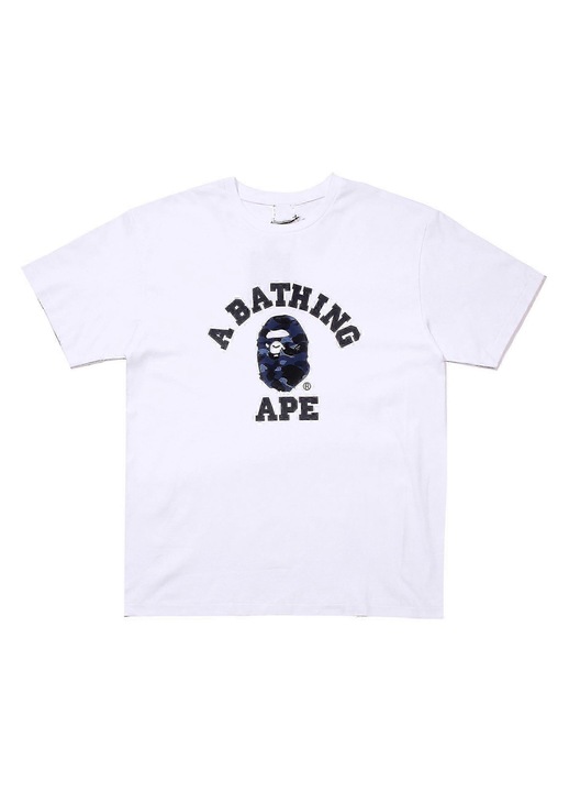 Férfi póló, mintás, pamut, túlméretezett, fehér, M INTL