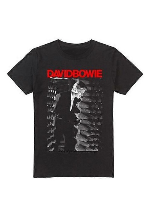 Férfi póló David Bowie, fekete, pamut, XL INTL