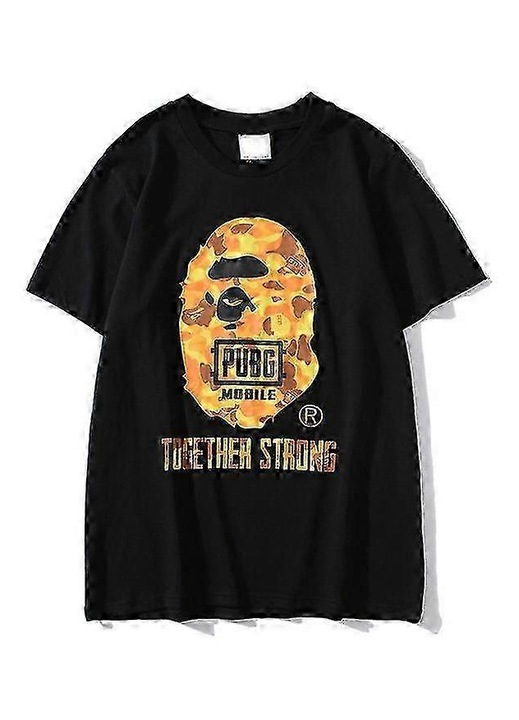 Uniszex póló, rövid ujjú, hétköznapi mintás, többszínű, pamut