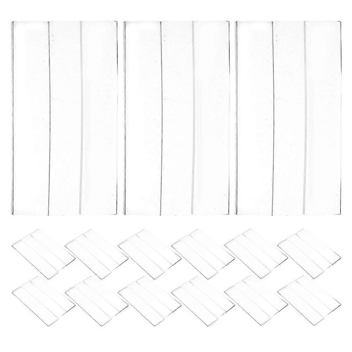 Set 20 suporturi etichete transparente din acril 6x4cm pentru magazine