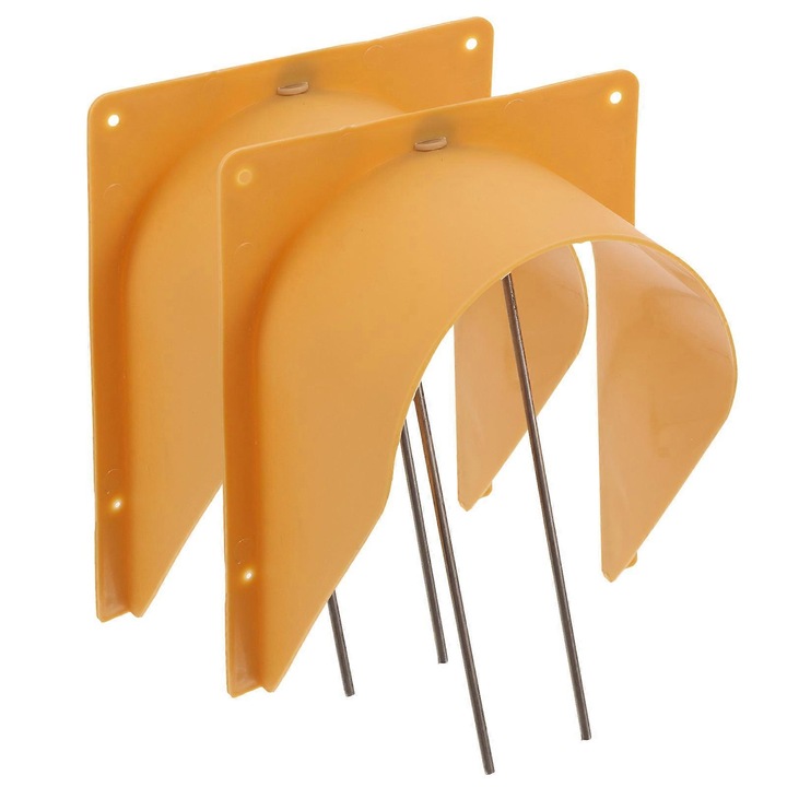 Usi pentru porumbei, set de 2, galben deschis, 19x15x8.5cm, din plastic si fier