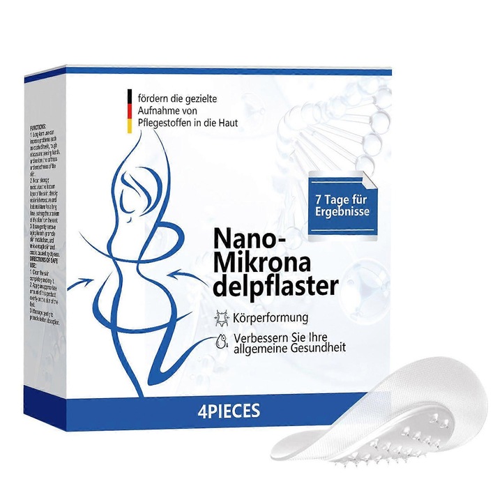 Plasturi cu microace, set de 4 bucati, tehnologie avansata, design confortabil, pentru arderea grasimilor