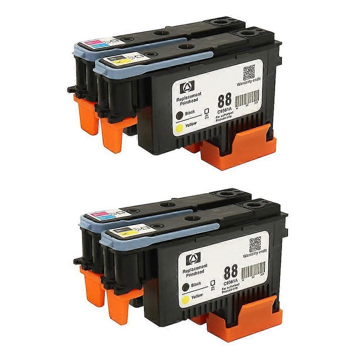 Cartus de cerneala reconditionat 88, set 2, negru, galben, magenta, cyan, pentru imprimante HP K550 K8600 K8500 K5300 K5400 L7380 L7580 L7590
