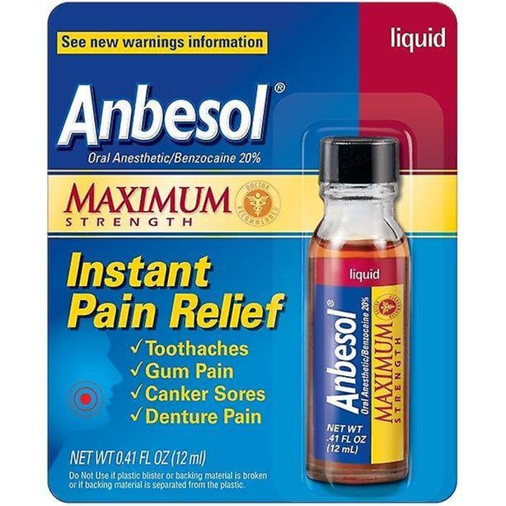Anbesol, Maximum Strength, pentru Calmarea Durerilor Bucale, 12ml