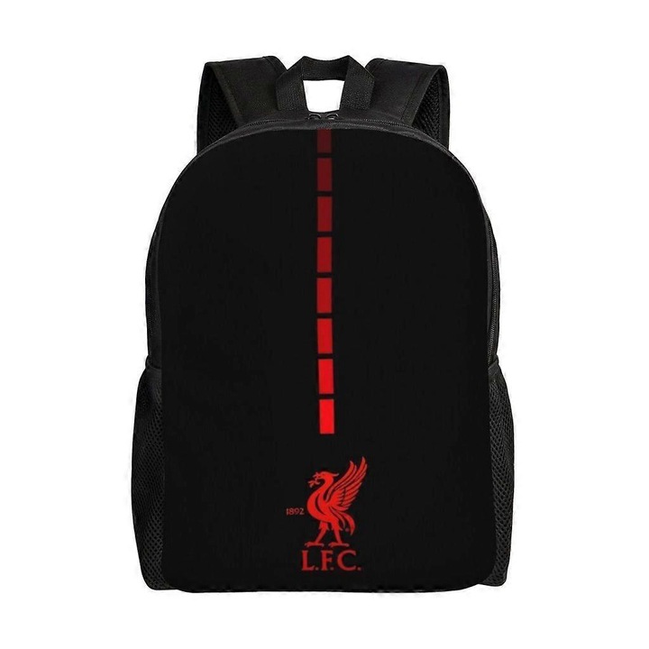 Rucsac Liverpool usor pentru scoala, capacitate mare, imprimeu, 30x45cm