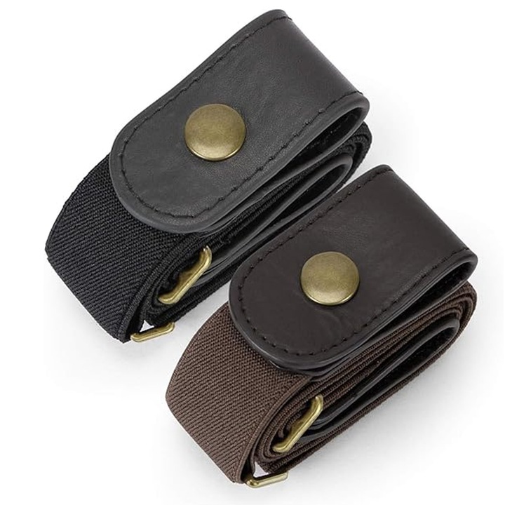 Axroad Mall 2 db női öv szett, gumis, barna/fekete