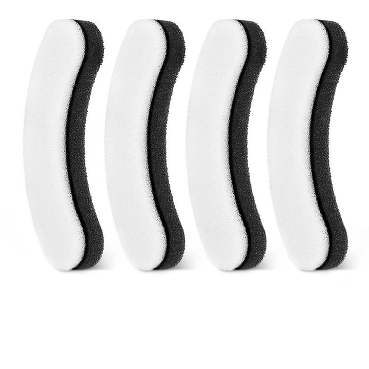 TREXORA 4 db-os szűrőszett, hármas szűrés, aktív szén, 110x25mm, fehér