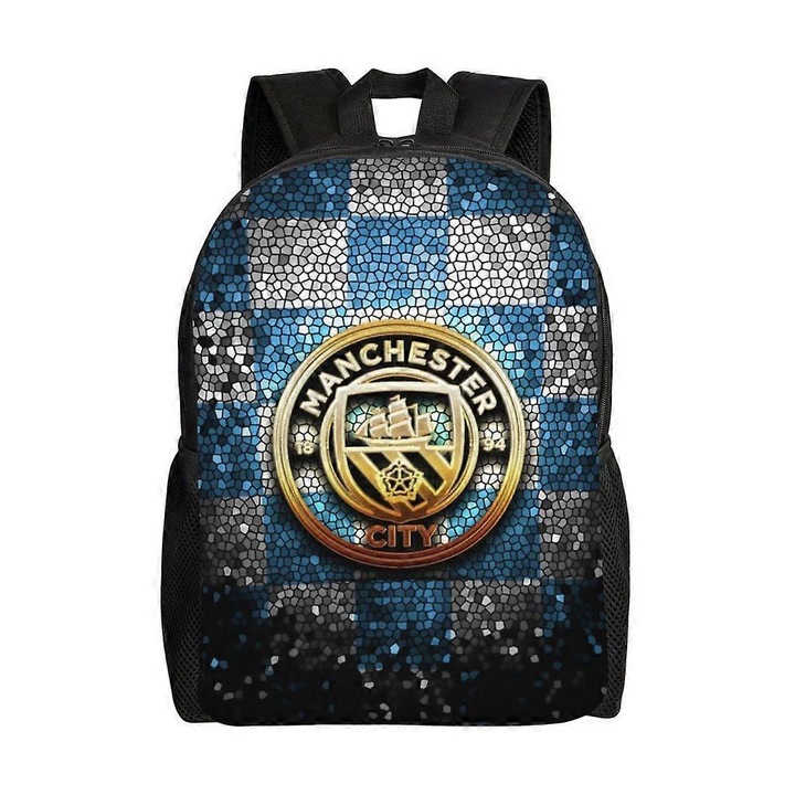 Ghiozdan unisex Manchester F.C., pentru scoala si activitati in aer liber, multicolor