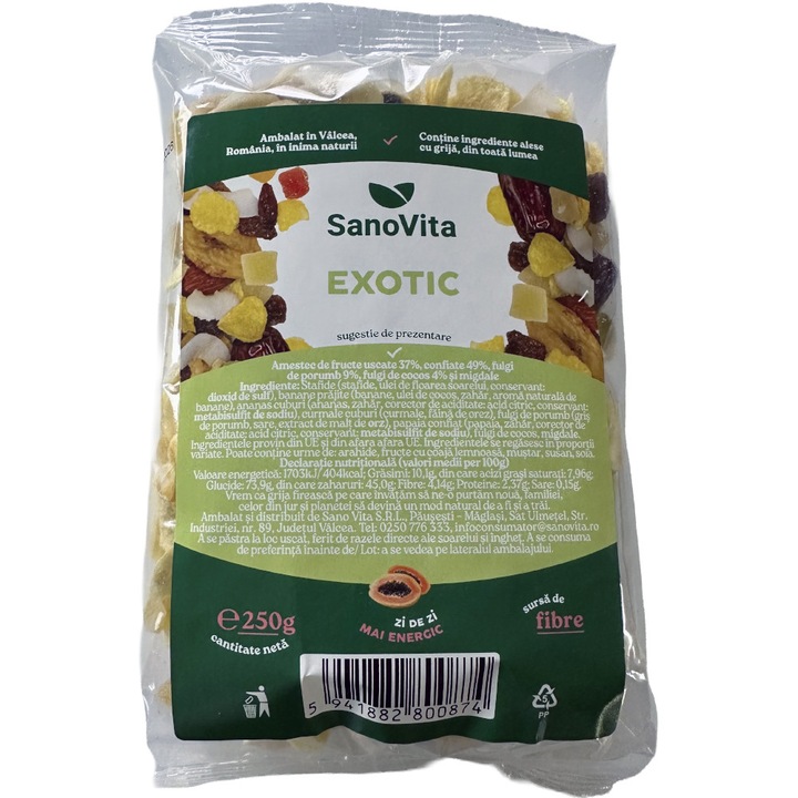Set 2 x Musli Exotic, Sanovita, 250 g