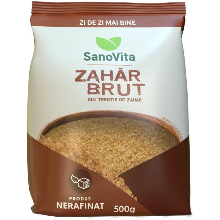 Set 2 x Zahar Brut, din Trestie de Zahar, Sanovita, 500 g