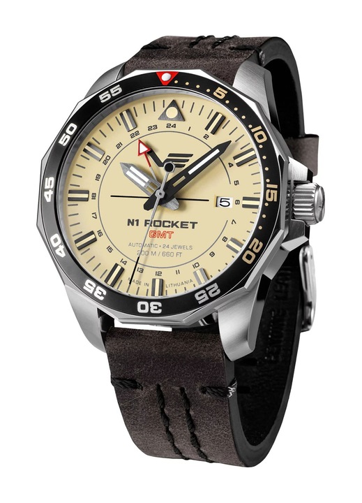 Часовник Vostok Europe Мъжки бежов автоматичен, Seiko NH34, японски, 41 ч. запас за ходене, 24 камъка