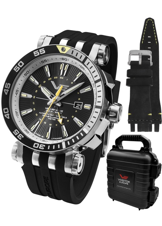 Часовник Vostok Europe Men's Black Automatic, Seiko NH34, японски, 41h резерв на мощността, 24 камъка
