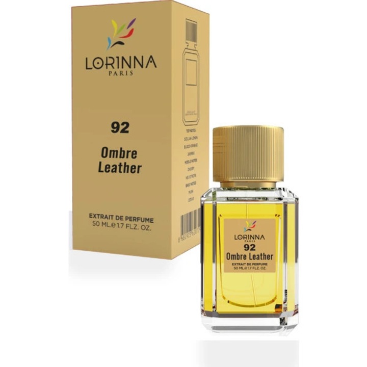 Lorinna Paris Ombre Leather 92 parfüm kivonat, Tom Ford ihlette, Uniszex, Férfi, 50 ml