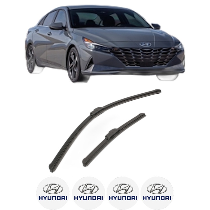 Set 2 stergătoare auto/4 Stickere, Bosch, Pentru Hyundai Elantra VII Saloon 2020