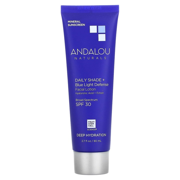 Andalou Naturals Arckrém, SPF 30, kékfény elleni védelem, 80 ml