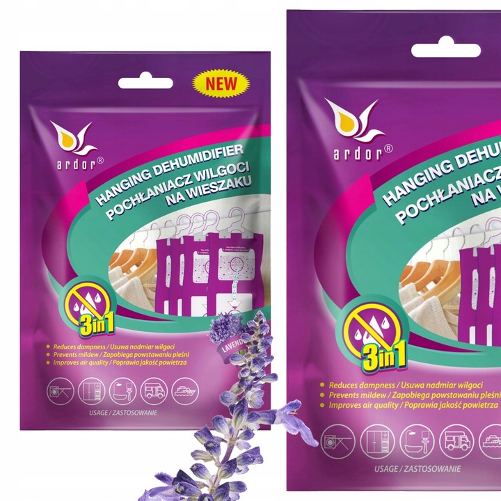 Absorbant de Umiditate GEM 3 in 1, 400 ml, Parfum de Lavanda