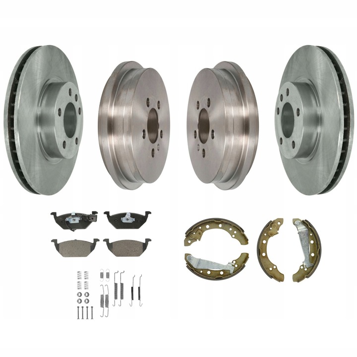 Autó fékbetét készlet + Bal oldali tárcsák, Me Premium, Audi A2 VW Polo 9N IV dobokhoz, Dob átmérő 200 mm, Féktárcsa vastagság 22 mm, Betét szélesség 146 mm, Vag fékrendszer