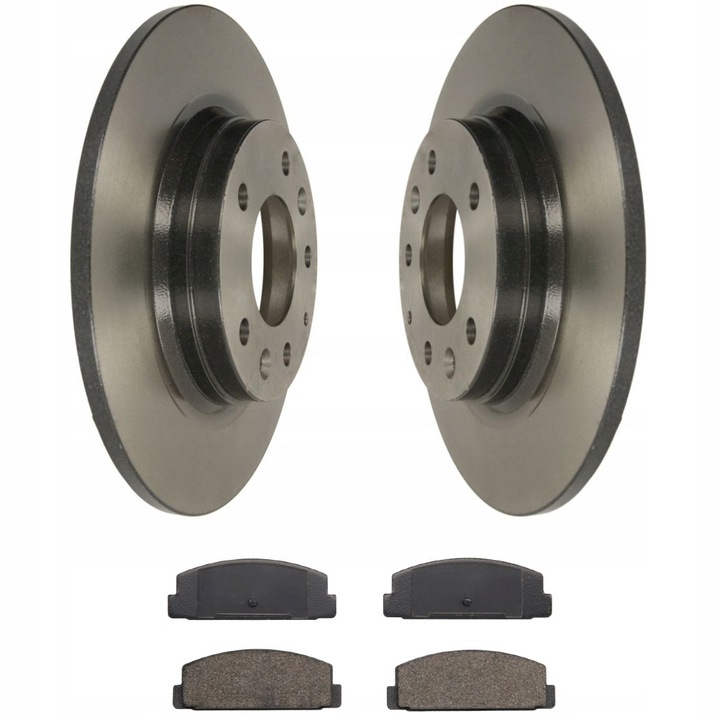 Fékbetét és féktárcsa készlet, Hátsó tengely, Me Premium, Mazda 6 GG GY modellekhez, Szerelési pozíció: Hátsó, Tömör féktárcsa típus, 5 lyukszám, ECE R90 jóváhagyott ellenőrző jelölés