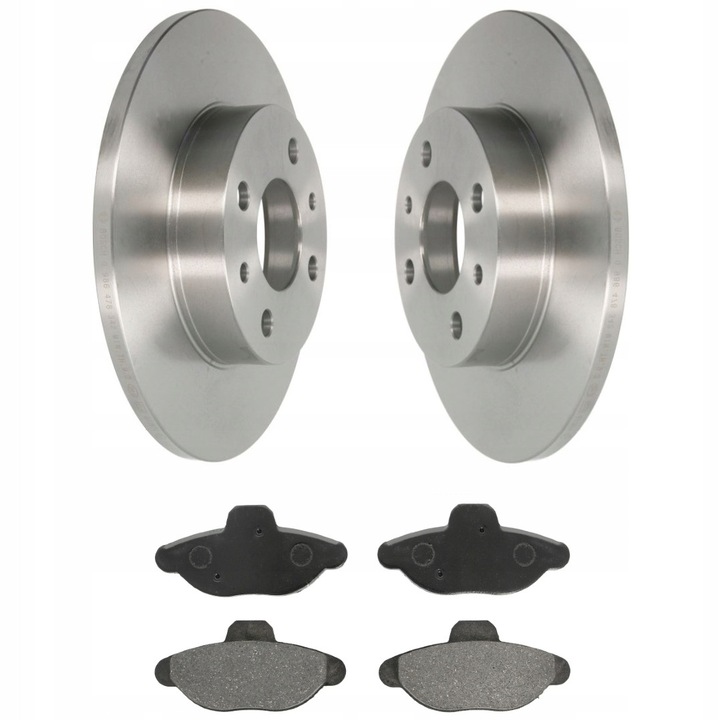 Fékbetét és féktárcsa készlet, Első tengely, Me Premium, Fiat Cinquecentóhoz, Féktárcsa vastagság 11 mm, Lyukak száma 4, Betétek szélessége 115 mm, Betétek magassága 55.4 mm