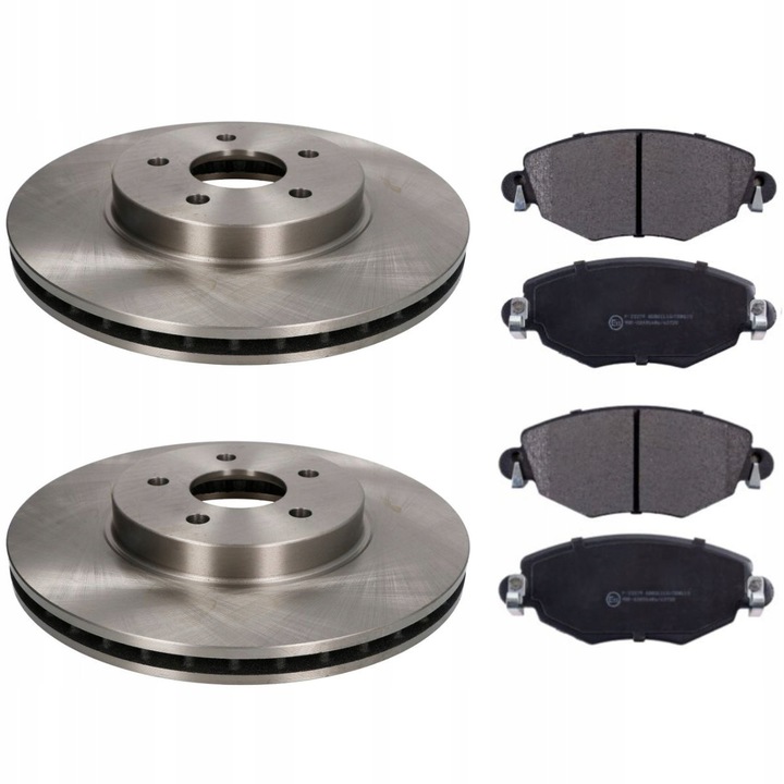 Fékbetét és Féktárcsa Készlet, Első Tengely, Me Premium, Jaguar X-Type I-hez, Betét Vastagsága 18 mm, Betét Hossza 149 mm, Betét Magassága 60.5 mm, Tárcsa Furatok Száma 5