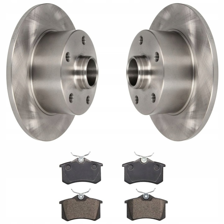 Hátsó féktárcsa készlet, Me Premium, Audi A4 B5-höz, Hátsó acél, Lucas fékrendszer, Tárcsa átmérő 245 mm, Tárcsa vastagság 9.9 mm