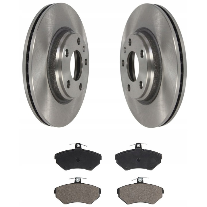 Set Placute De Frana Si Discuri De Frana, Punte Fata, Me Premium, Pentru Audi A4 B5 B6 B7, VW Passat B5, Montare A x a Fata, Tip Disc De Frana Ventilat, Numar De Gauri 9