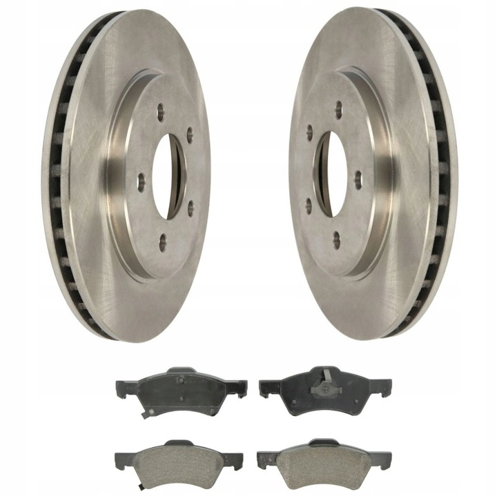 Fékbetét és Féktárcsa Szett, Első Tengelyre, Me Premium, Chrysler Grand Voyager III-hoz, Hűtött Tárcsa Típusú, 5 Rögzítőfurattal, Tárcsa Vastagság 24 mm, Betét Vastagság 18.6 mm