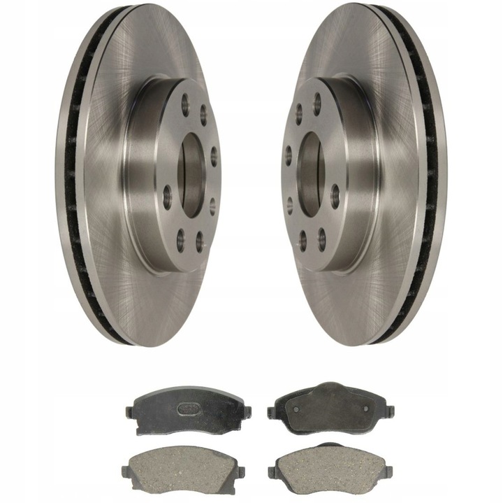 Комплект спирачни накладки и спирачни дискове, Предна ос, Me Premium, За Opel Corsa C, Тип вентилиран диск, Външен диаметър 240 мм, Дебелина на диска 19.8 мм, Сензор за износване с акустичен сензор за износване