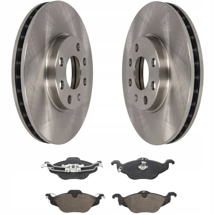 Autó Fékbetét Készlet + Bal Oldali Féktárcsák, Me Premium, Opel Astra G II 98-hoz, Szellőztetett Féktárcsa, Külső Átmérő 256 mm, Tárcsa Vastagság 23.9 mm, Furatok Száma 4