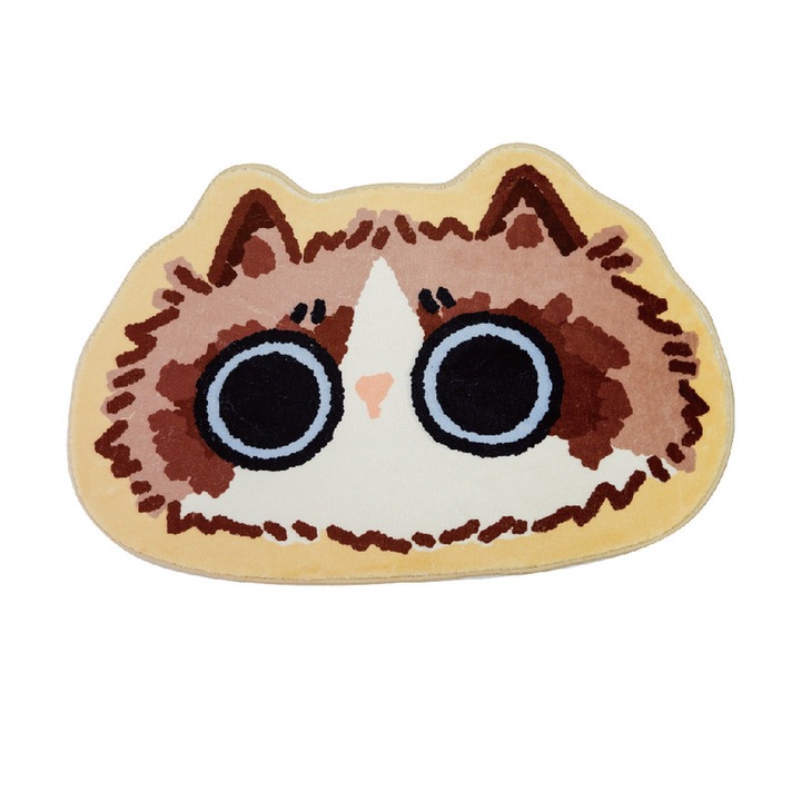 Covor catifea cu ochi mari, Yeah!Man, 43x65cm, multicolor