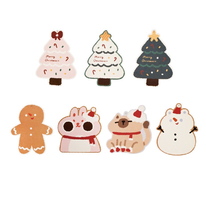 Комплект от 7 Коледни Картички с Илюстрации, Yeah!Man, Многоцветни