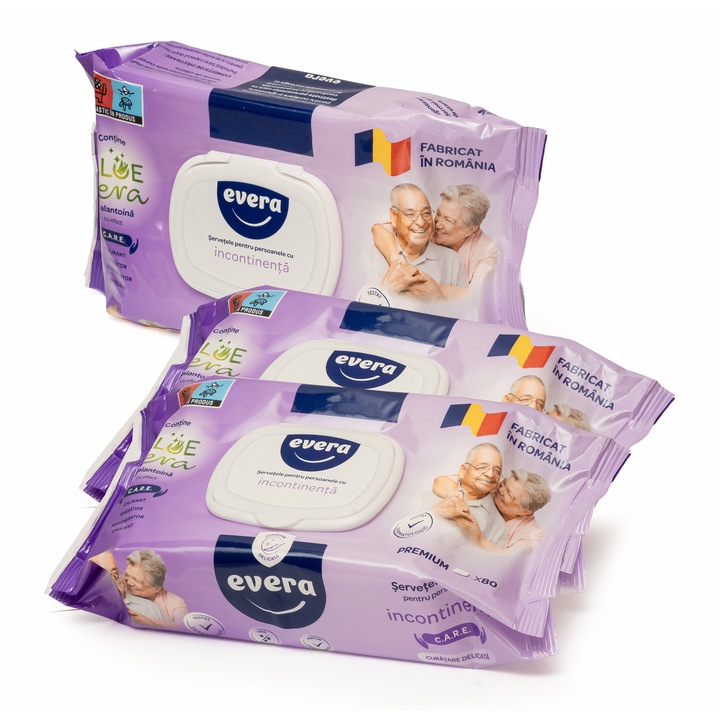 EVERA Servetele umede incontinenta 80 buc