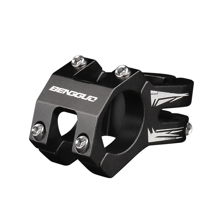 Tija de bicicleta din aliaj de aluminiu, Axroad Mall, Suport ghidon, Unghi negativ, Potrivita pentru majoritatea bicicletelor, 9*4*5cm, Culoare negru mat