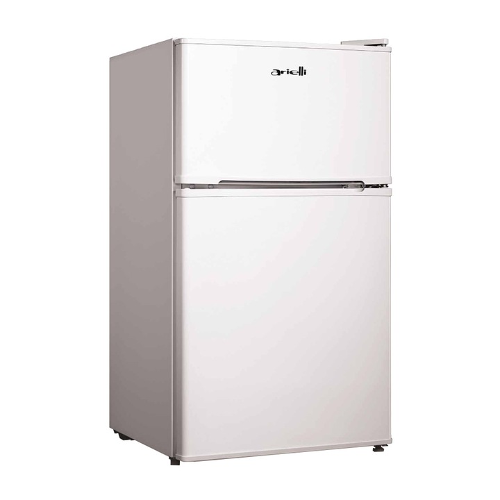 Frigider cu 2 usi Arielli ARD-113FNE, Racire statica, Control mecanic, 87 l, H 83.7 cm, Clasa E, Alb