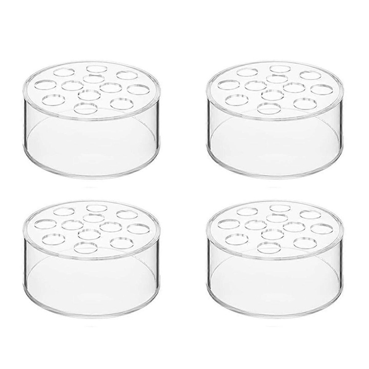 Set 4 Vaze Acrilice Transparent, Design Elegant, Dimensiuni Diverse