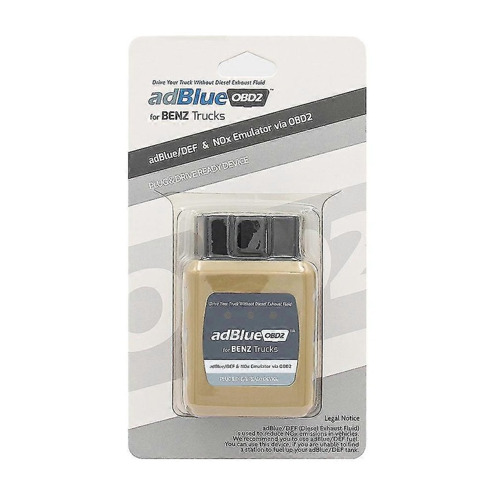 AdBlueOBD2 készülék teherautókhoz, Plug & Drive, EURO 4/5/6 kompatibilis, 1 db