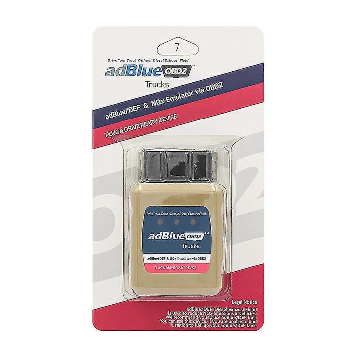 AdBlueOBD2 Eszköz teherautókhoz, Plug & Drive, EURO 4/5/6 kompatibilis, 1 db-os készlet