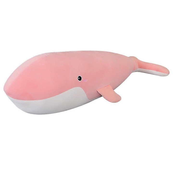 Jucarie decorativa din plus, balena, 110cm, roz