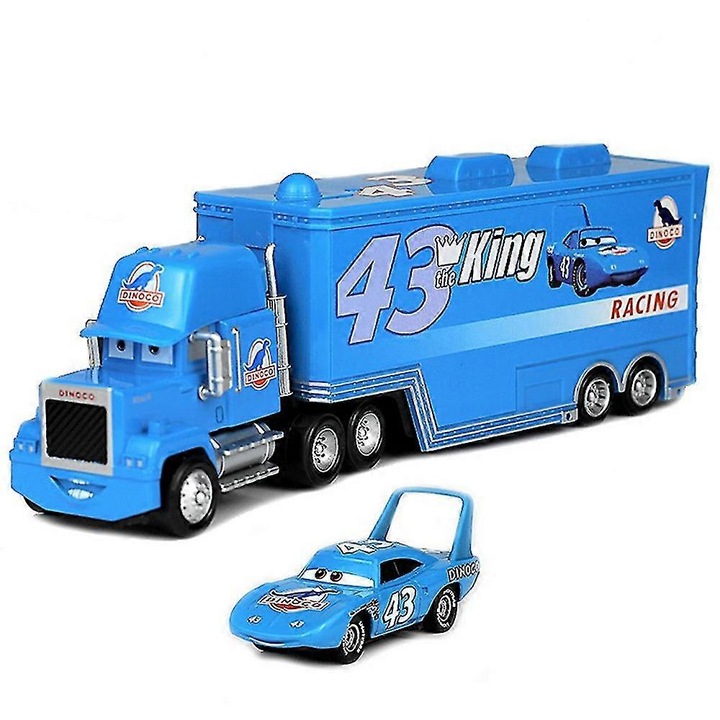 Set masinute Mack Truck si masina sport, 4.5x21x7cm, 3x7.5cm, multicolor