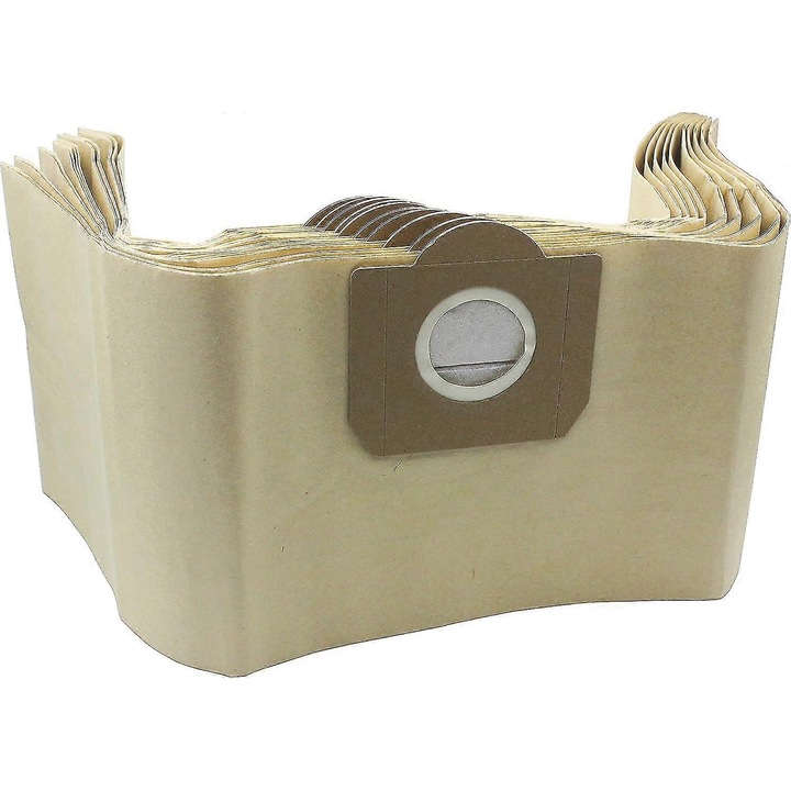 Пакет 10 хартиени торби за прахосмукачки Karcher WD3, WD3P, SE 4001, SE 4002, стандартен размер