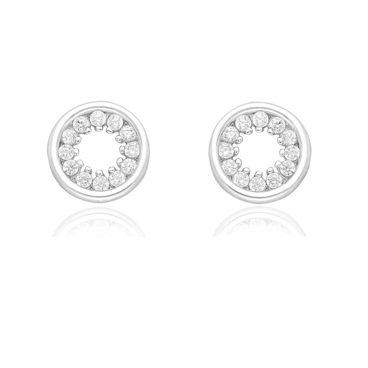 Cercei Circle, Silver Berry, din Argint
