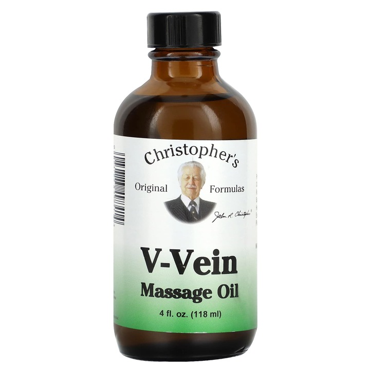 V-Vein masszázsolaj, Christopher's Original Formulas, 118 ml, gluténmentes, vegán